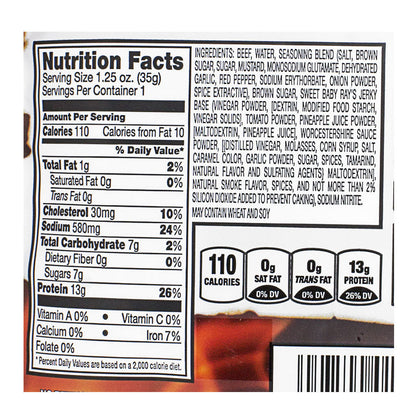 Bridgford Sweet Baby Rays Original Beef Jerky - 1.25 oz wellness vending machine university campuses