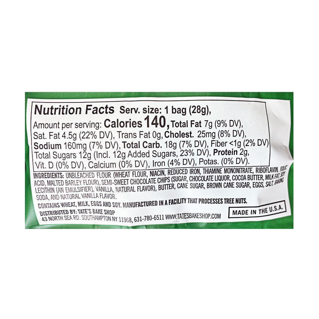 Tate's Bake Shop Itsy Bitsy Chocolate Chip Cookies - 1 oz. wellness vending machine university campuses, workplaces, airports