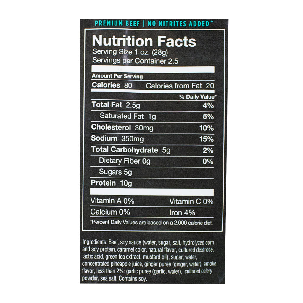 Chef's Cut Real Jerky Co. Smoked Beef Asian Style Teriyaki - 2.5 oz. wellness vending machine university campuses
