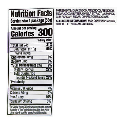 Orchard Valley Dark Chocolate Almonds - 2 oz. wellness vending machine university campuses