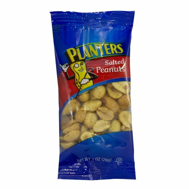 Planters Salted Peanuts 1 oz snack pack – 24 bulk bags for vending machines