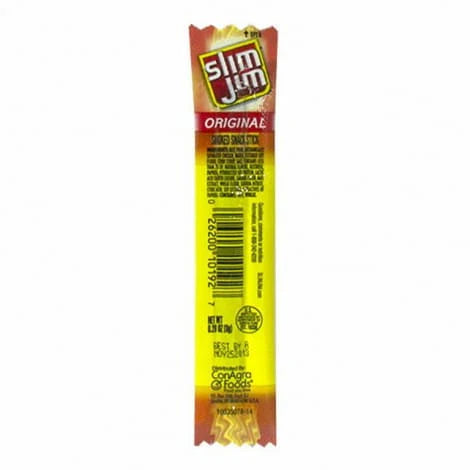 Slim Jim Original mini beef sticks 0.28 oz – 120 pack for vending machines