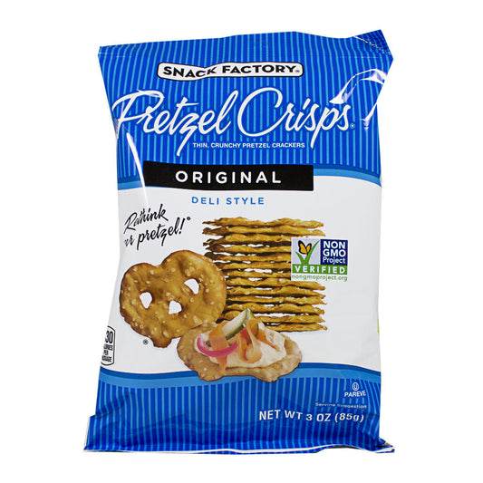 Snack Factory Pretzel Crisps Original 3 oz wellness vending machine