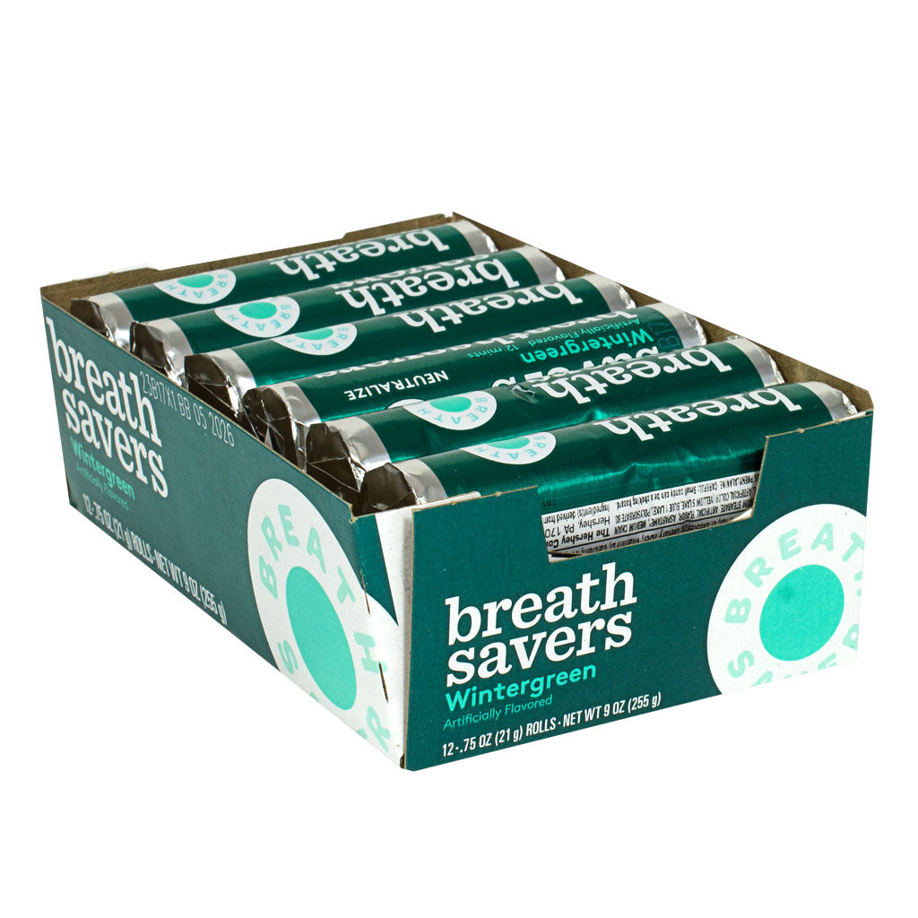 Breath Savers Wintergreen Sugar-Free Mints -Roll of 12 wellness vending machine university campuses