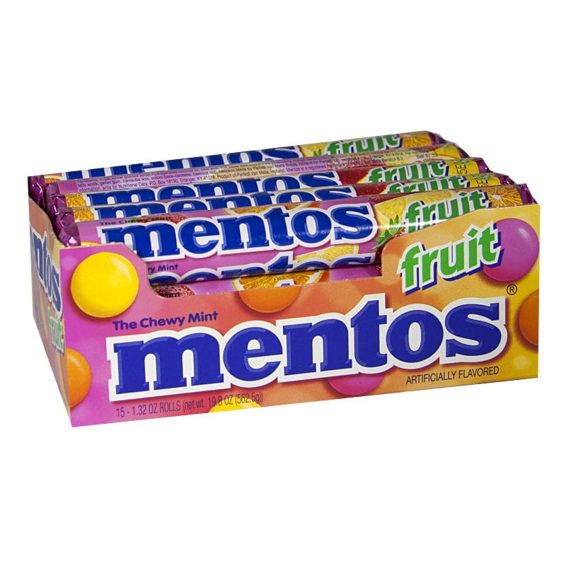 Mentos Mixed Fruit - 1.32 oz. Roll wellness vending machine university campuses