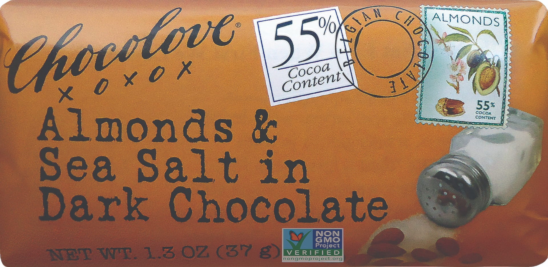Chocolove Almonds & Sea Salt in Dark Chocolate - 1.3 oz. wellness vending machine