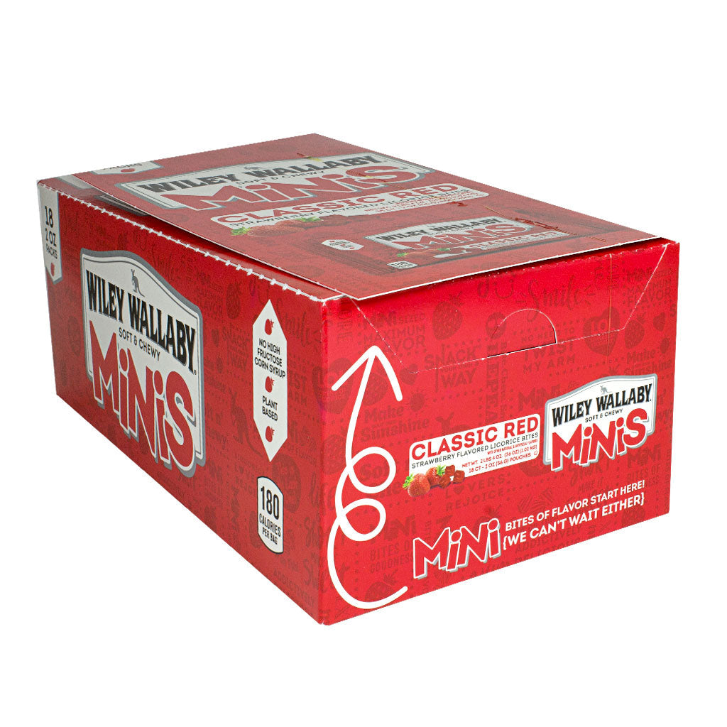 Wiley Wallaby Classic Red Minis Licorice Bites - 2 oz. wellness vending machine university campuses