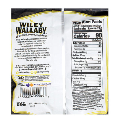 Wiley Wallaby Classic Black Licorice - 4 oz. wellness vending machine university campuses