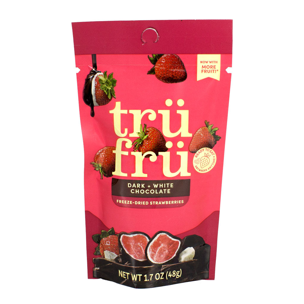 TruFru Freeze Dried Grab & Go Strawberries in Dark-White Chocolate - 1.7 oz. wellness vending machine