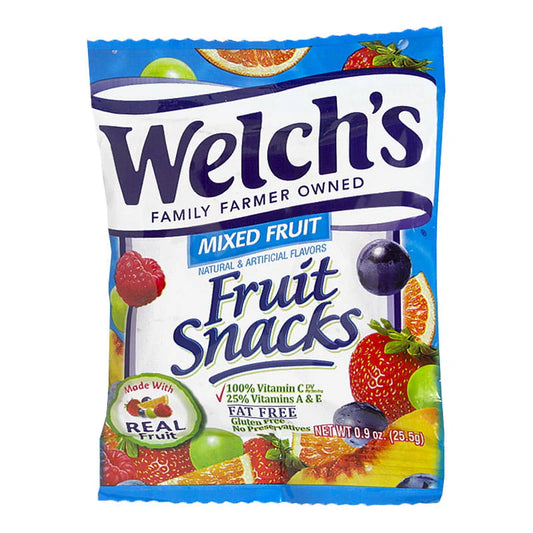 Welch’s Mixed Fruit Snacks 0.8 oz bag – 10 pack for vending and campus snacks