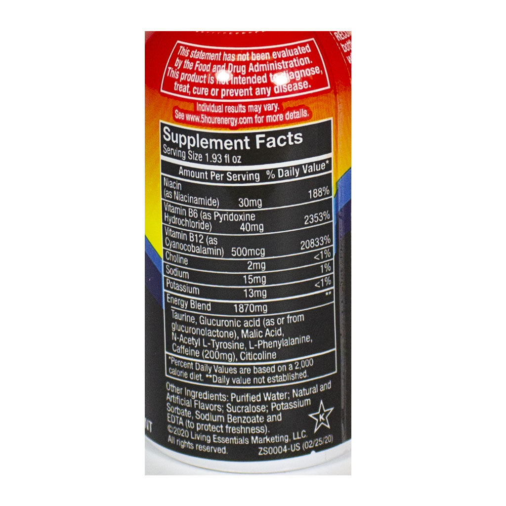 5-hour Pomegranate Energy Drink - 1.93 oz. wellness vending machine university campuses