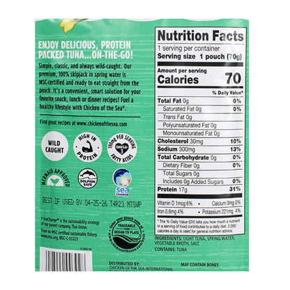 Chicken of the Sea Light Tuna - 2.5 oz. pouch wellness vending machine university campuses