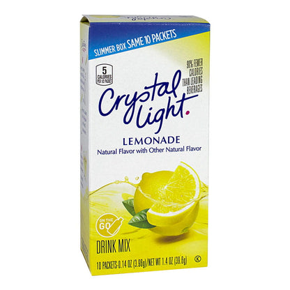 Crystal Light Lemonade On the Go Drink Mix - 0.14 oz. (10 pack) wellness vending machine