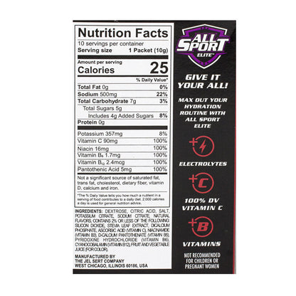 All Sport Elite Strawberry Watermelon Singles To Go 3.45 oz. - 10 ct. - wellness vending machine university campuses