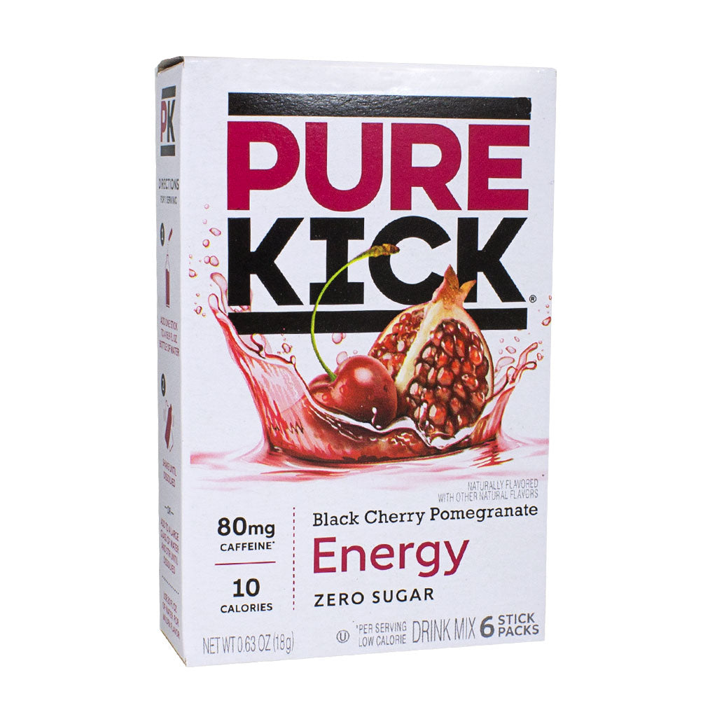 Pure Kick Energy Drink Mix Black Cherry Pomegranate Singles To Go- 6 ct. wellness vending machine