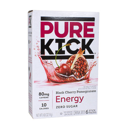 Pure Kick Energy Drink Mix Black Cherry Pomegranate Singles To Go- 6 ct. wellness vending machine