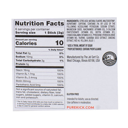 Pure Kick Energy Drink Mix Blood Orange Singles To Go- 6 ct. wellness vending machine university campuses