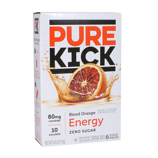 Pure Kick Energy Drink Mix Blood Orange Singles To Go- 6 ct. wellness vending machine