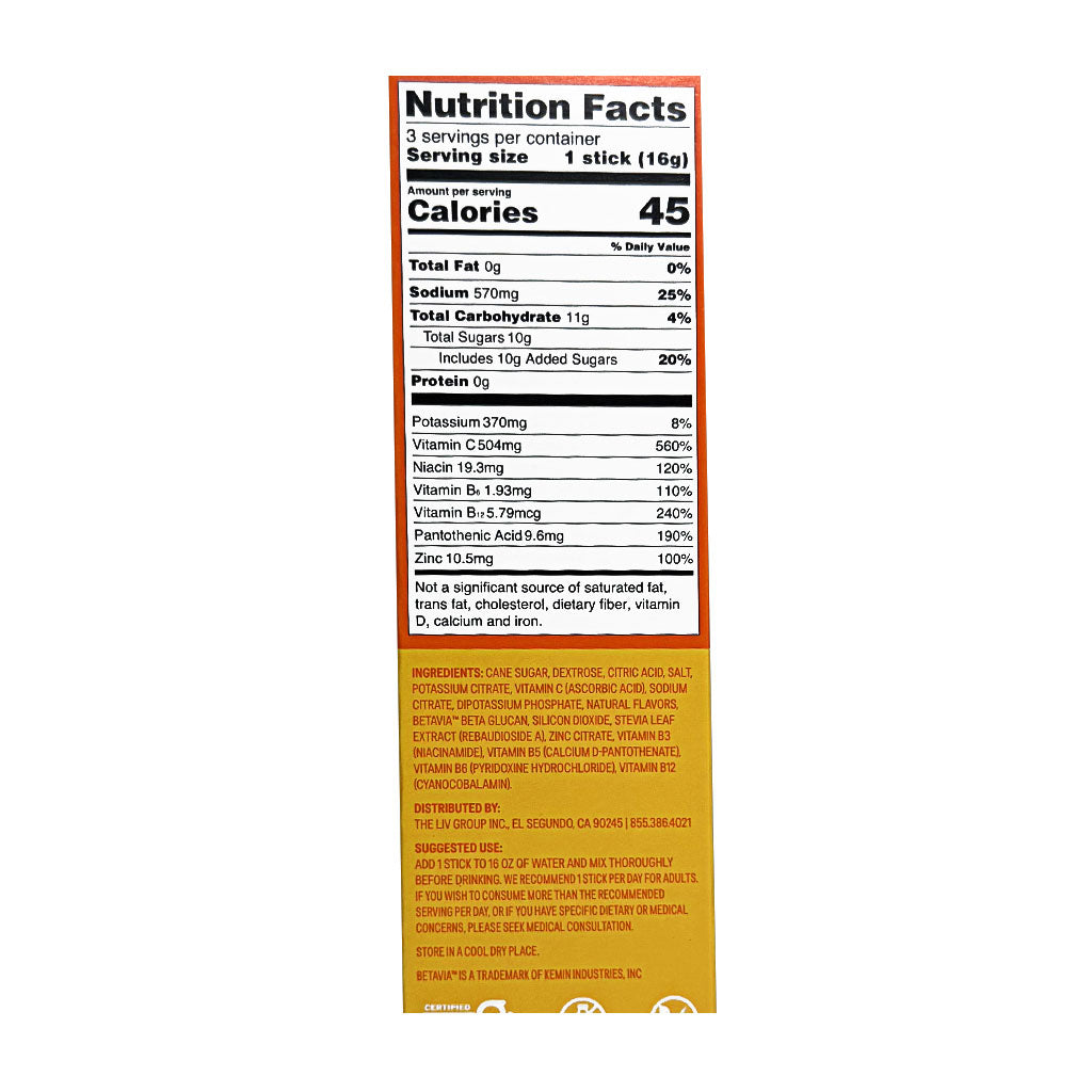 Liquid I.V. Tangerine- 3ct wellness vending machine university campuses, workplaces, airports