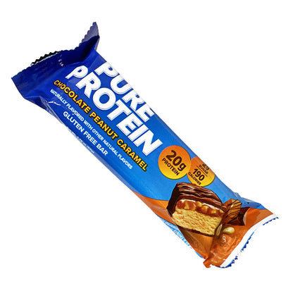 Pure Protein Chocolate Peanut Caramel flavored protein bar for healthy vending