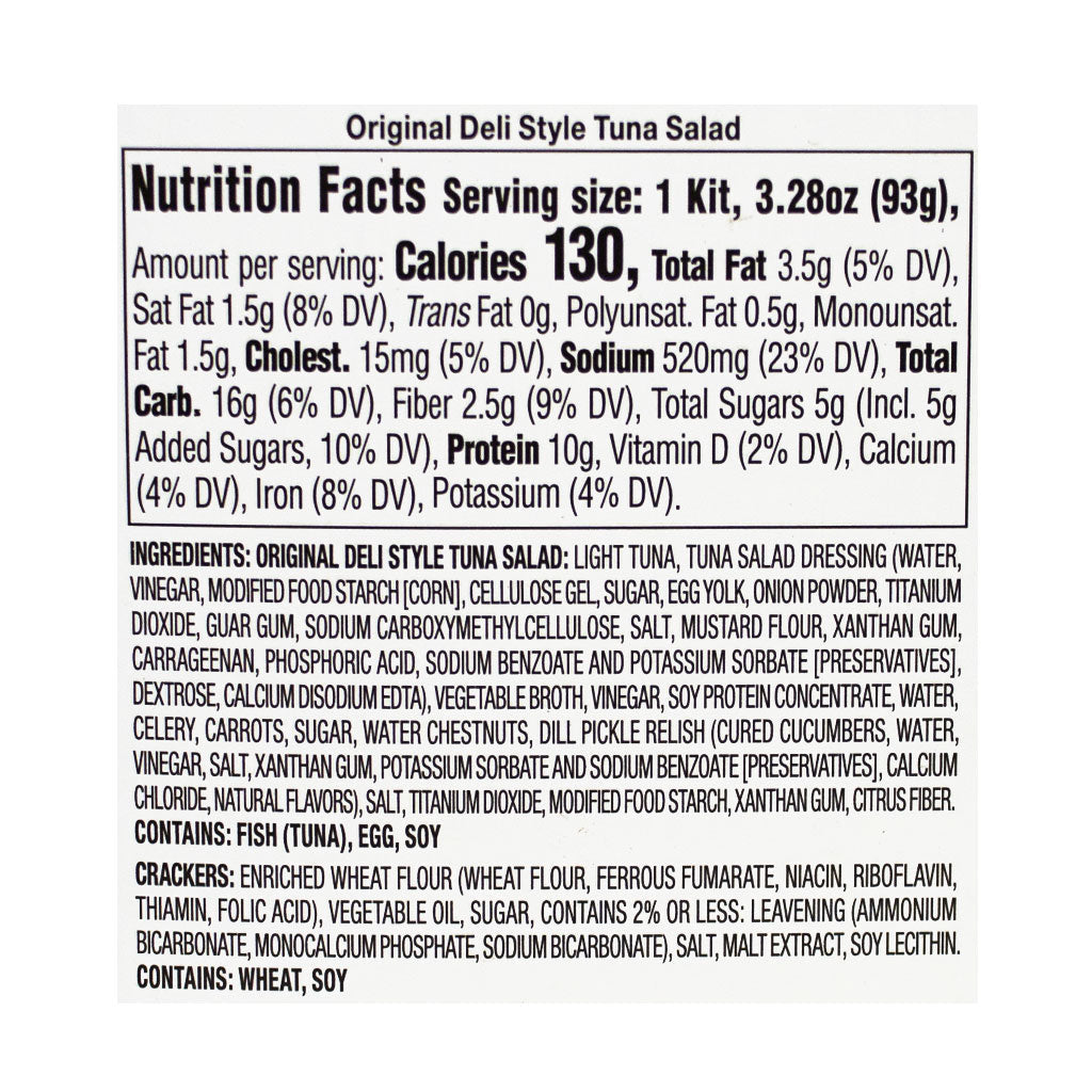 StarKist Tuna Deli Style Salad Kit - 3.6 oz. plus Crackers wellness vending machine university campuses