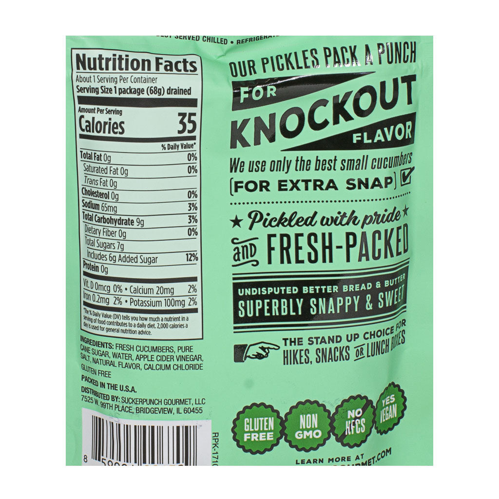 Suckerpunch Gourmet Bread & Butter Pickle Chip Single Serve - 3.4 oz. wellness vending machine university campuses, workplaces