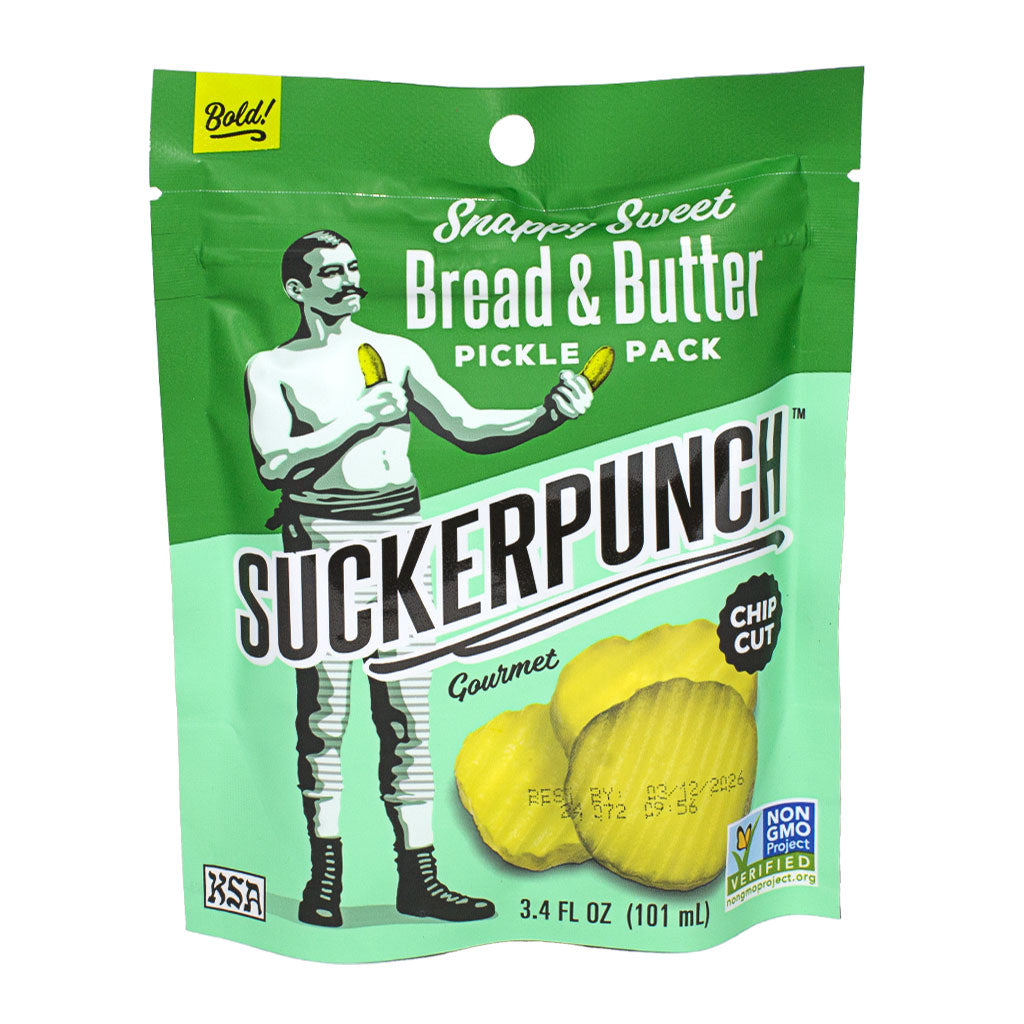 Suckerpunch Gourmet Bread & Butter Pickle Chip Single Serve - 3.4 oz. wellness vending machine