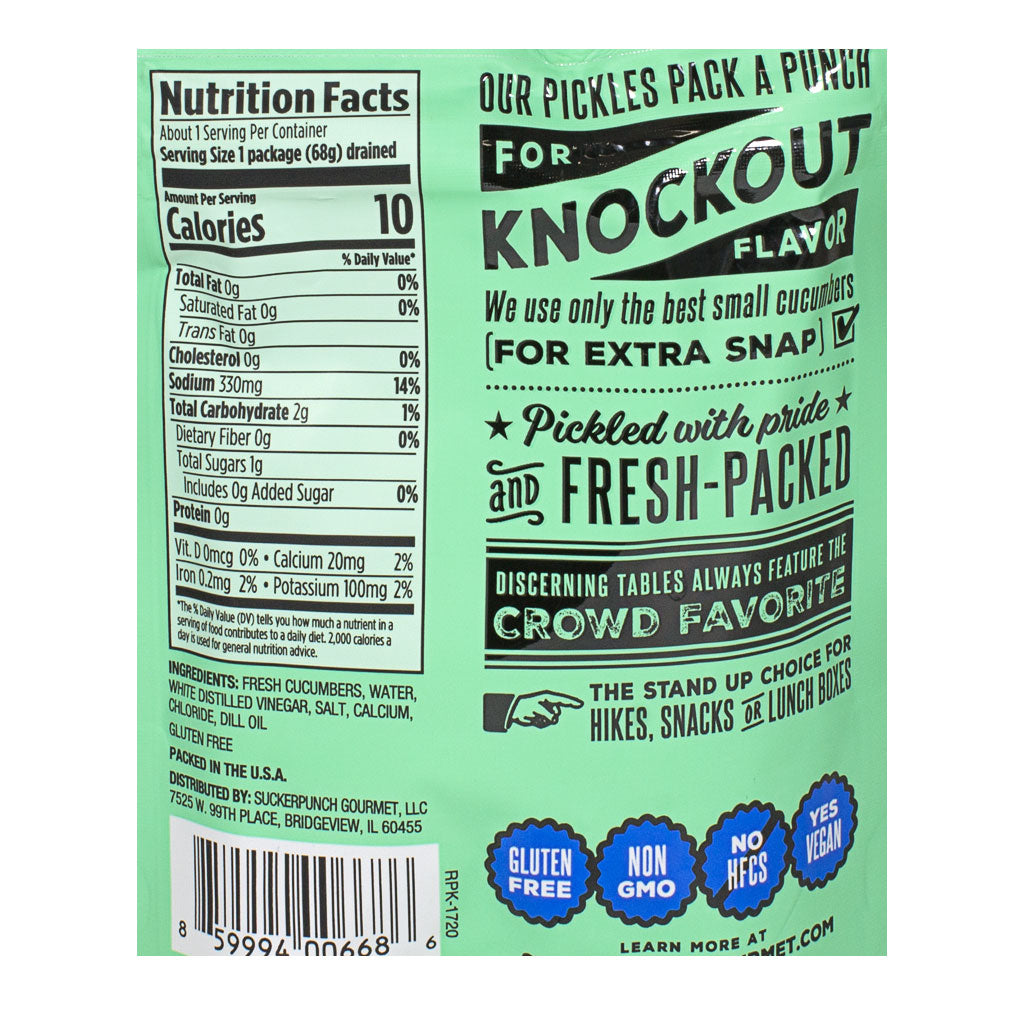 Suckerpunch Gourmet Dill Classic Pickle Chip Single Serve - 3.4 oz. wellness vending machine university campuses, workplaces