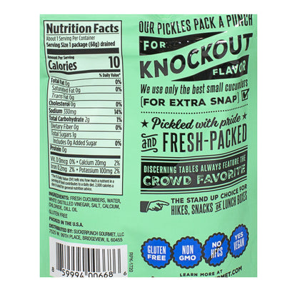 Suckerpunch Gourmet Dill Classic Pickle Chip Single Serve - 3.4 oz. wellness vending machine university campuses, workplaces
