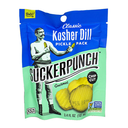 Suckerpunch Gourmet Dill Classic Pickle Chip Single Serve - 3.4 oz. wellness vending machine