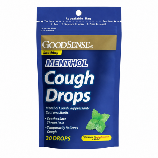 Good Sense® Menthol Cough Drops – 30 Count Bag