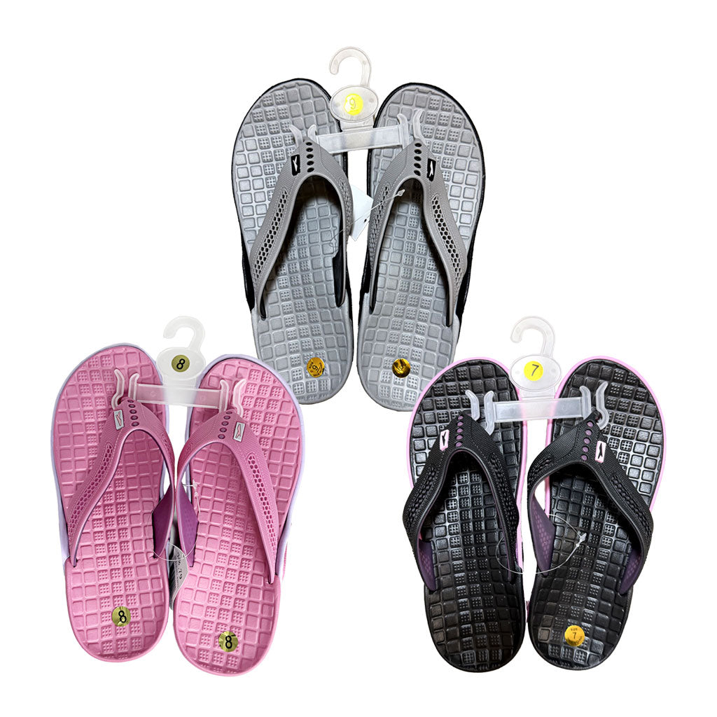 Ladies' Heavy Duty V Strap Flip Flops - Assorted Sizes & Colors wellness vending machine