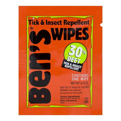 Ben's 30% Deet Tick & Insect Repellent - Individually Wrapped Wipe wellness vending machine
