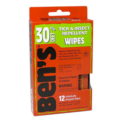 Ben's 30% Deet Tick & Insect Repellent - Individually Wrapped Wipe wellness vending machine university campuses