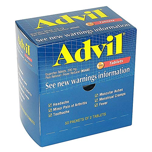 ADVIL® Ibuprofen Tablets Pain Reliever and Fever Reducer – 2 Pack, 50 Per Box