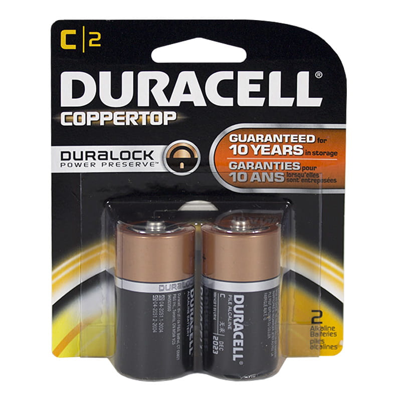 Duracell Coppertop C Batteries - Card of 2 wellness vending machine