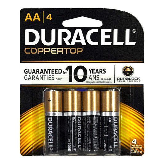 Duracell Coppertop AA Batteries Card of 4 wellness vending machine