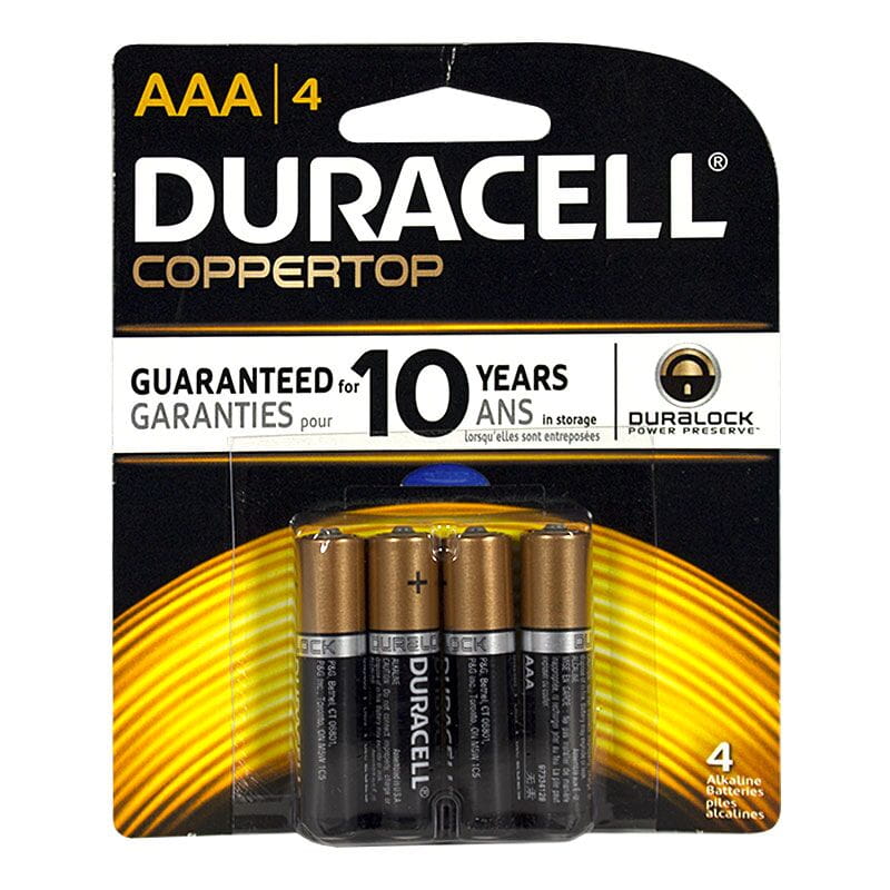 Duracell Coppertop AAA Batteries - Card of 4 wellness vending machine