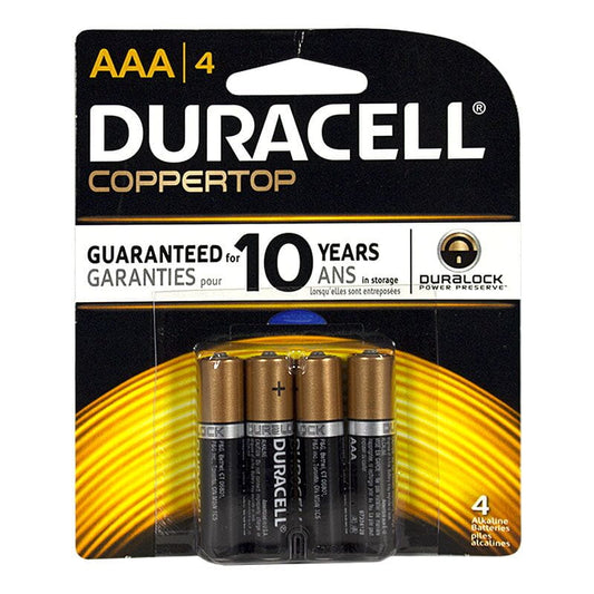 Duracell Coppertop AAA Batteries - Card of 4 wellness vending machine