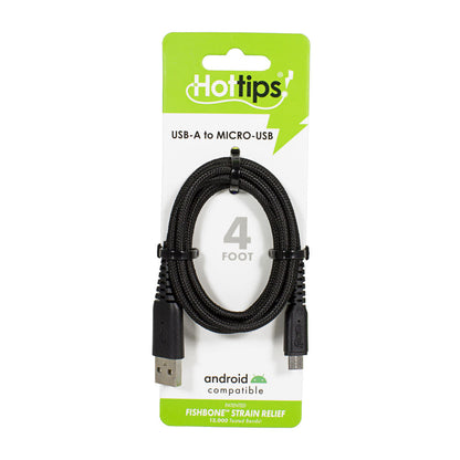 Hottips Elite Micro USB Charge & Sync Cable - 4 ft. wellness vending machine