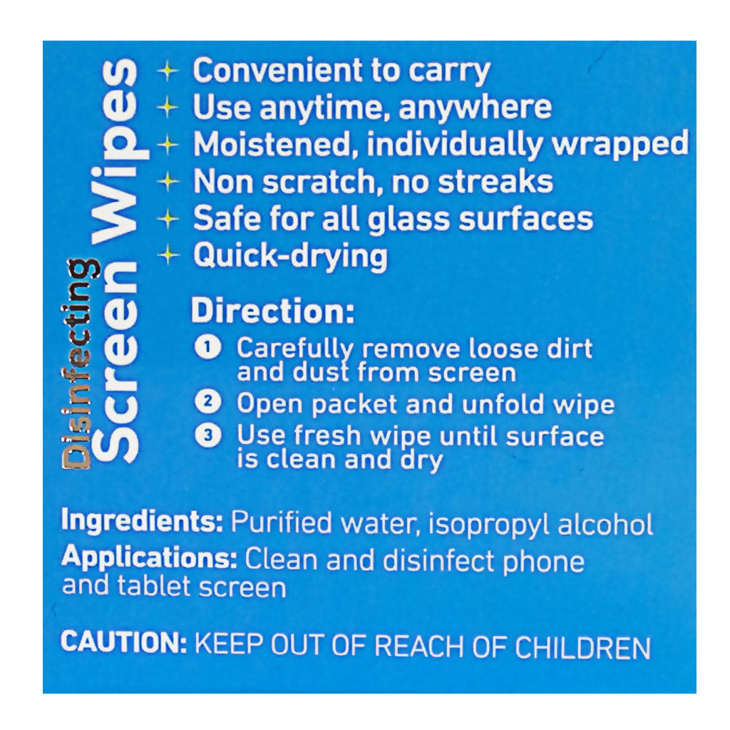 PhoneFresh 70% Alcohol Screen Cleaning Wipes - Box of 10 Individually Wrapped wellness vending machine university campuses