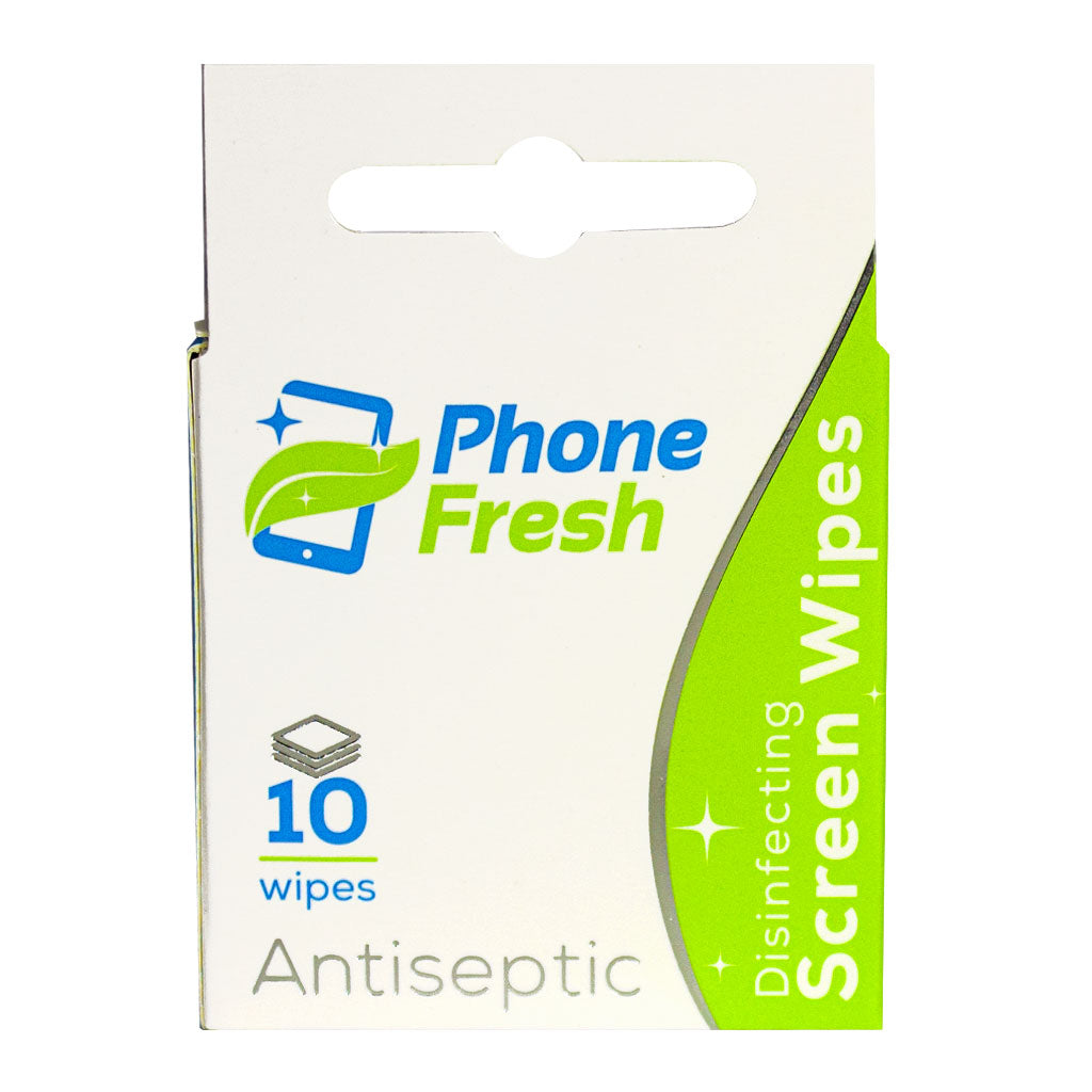 PhoneFresh 70% Alcohol Screen Cleaning Wipes - Box of 10 Individually Wrapped wellness vending machine