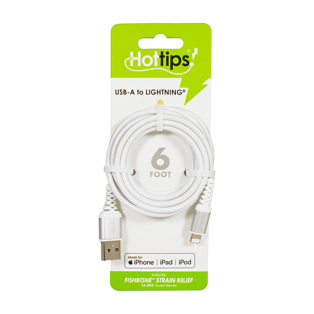 Hottips Charger & Sync MFI Lightning Cable - 6 feet wellness vending machine