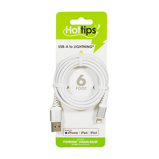Hottips Charger & Sync MFI Lightning Cable - 6 feet wellness vending machine