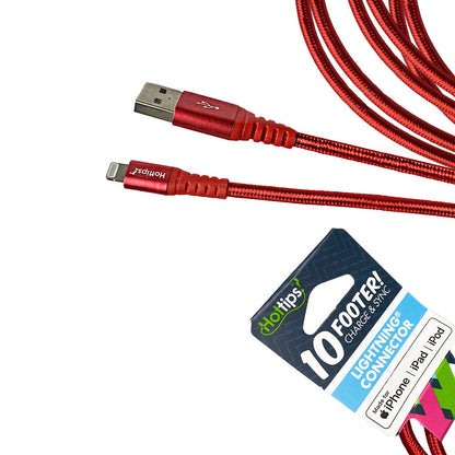 Hottips Braided Cable With Lightning Connector - 10 ft. wellness vending machine university campuses, workplaces, airports