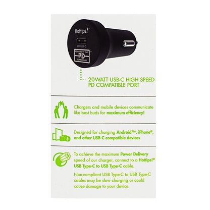 Hottips PD Car Charger - 20 W USB-C Port wellness vending machine university campuses