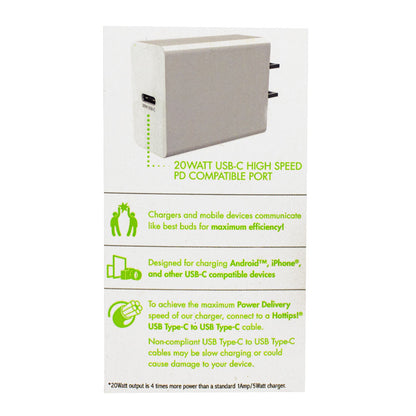 Hottips PD Wall Charger - 30 W USB-C Port wellness vending machine university campuses