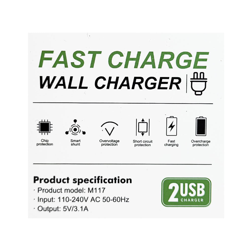 Zlite Dual USB Fast Wall Charger - 3.1 A wellness vending machine university campuses