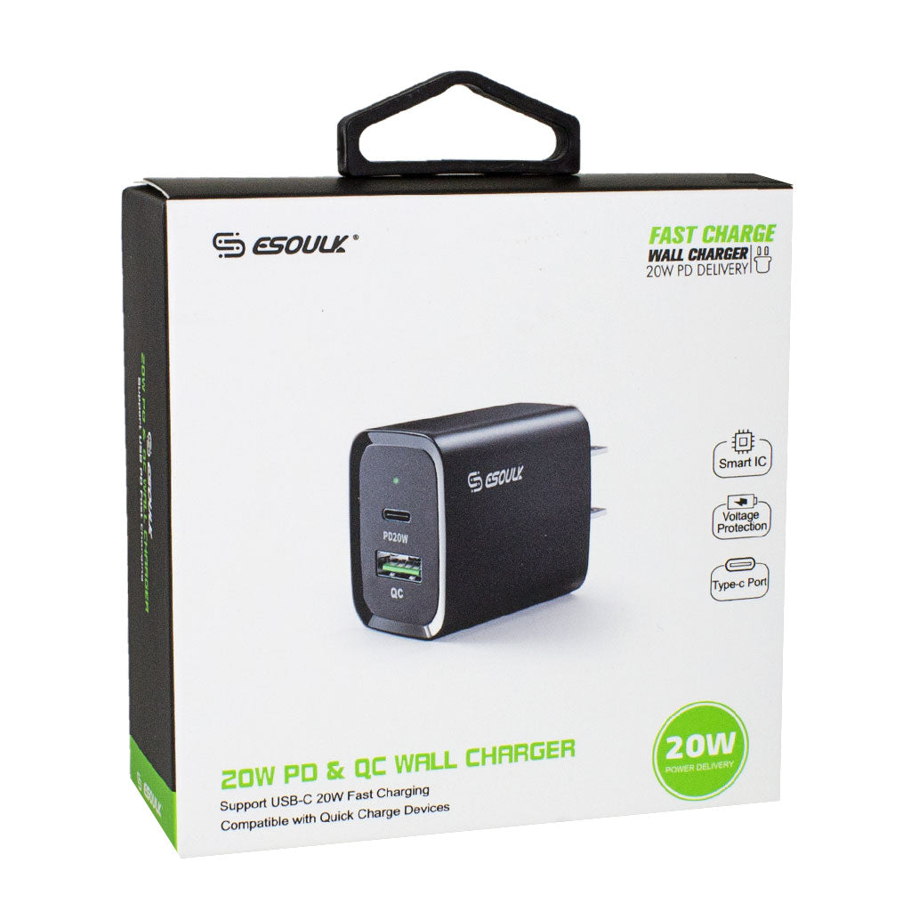 Esoulk PD + QC Wall Charger- 20 W wellness vending machine