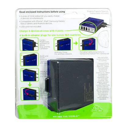 Travelsmart by Conair 4 USB A & C Worldwide Charger wellness vending machine university campuses